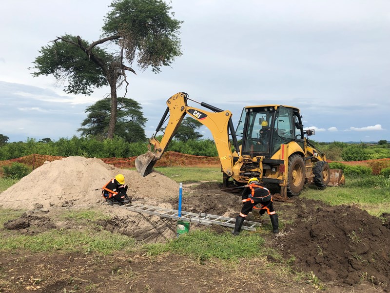 The project required the digging of 259 trial pits for the insertion of electricity conductivity and temperature probes and for the taking of samples for the resistivity testing.