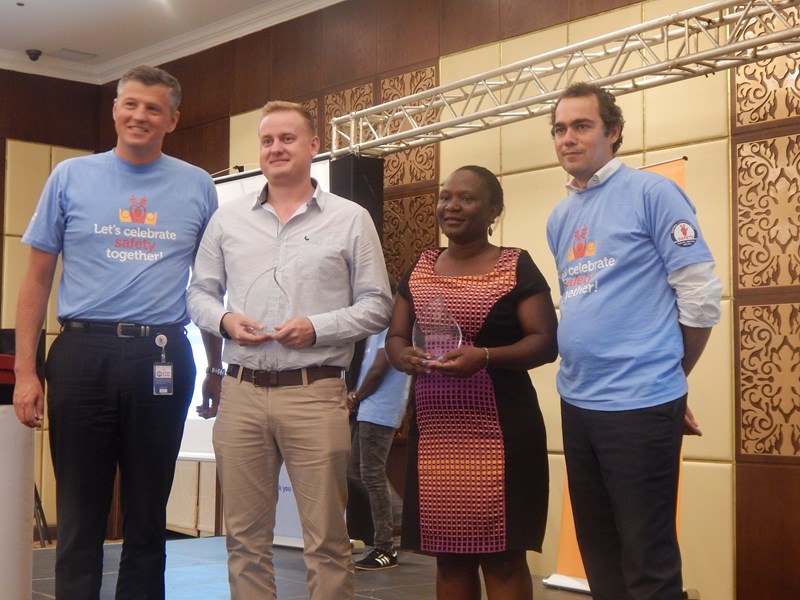 Geomechanics won a TOTAL health and Safety award for having Best Health and Safety performance for 2017