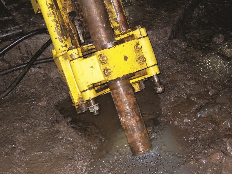 Underground drilling. Inclined diamond coring