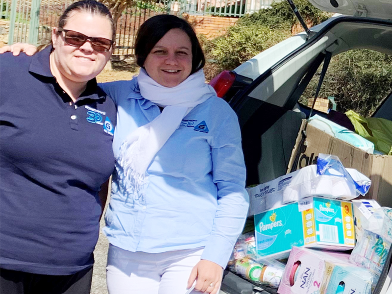 GeoGroup employees collected basic Food and baby care essentials for the Door of Hope