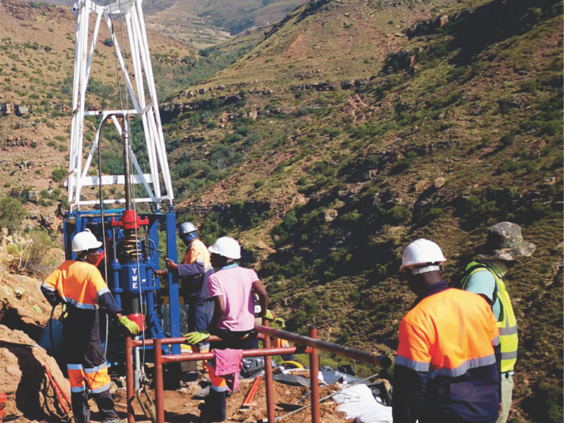 Lesotho Dam Investigation remote drilling platform